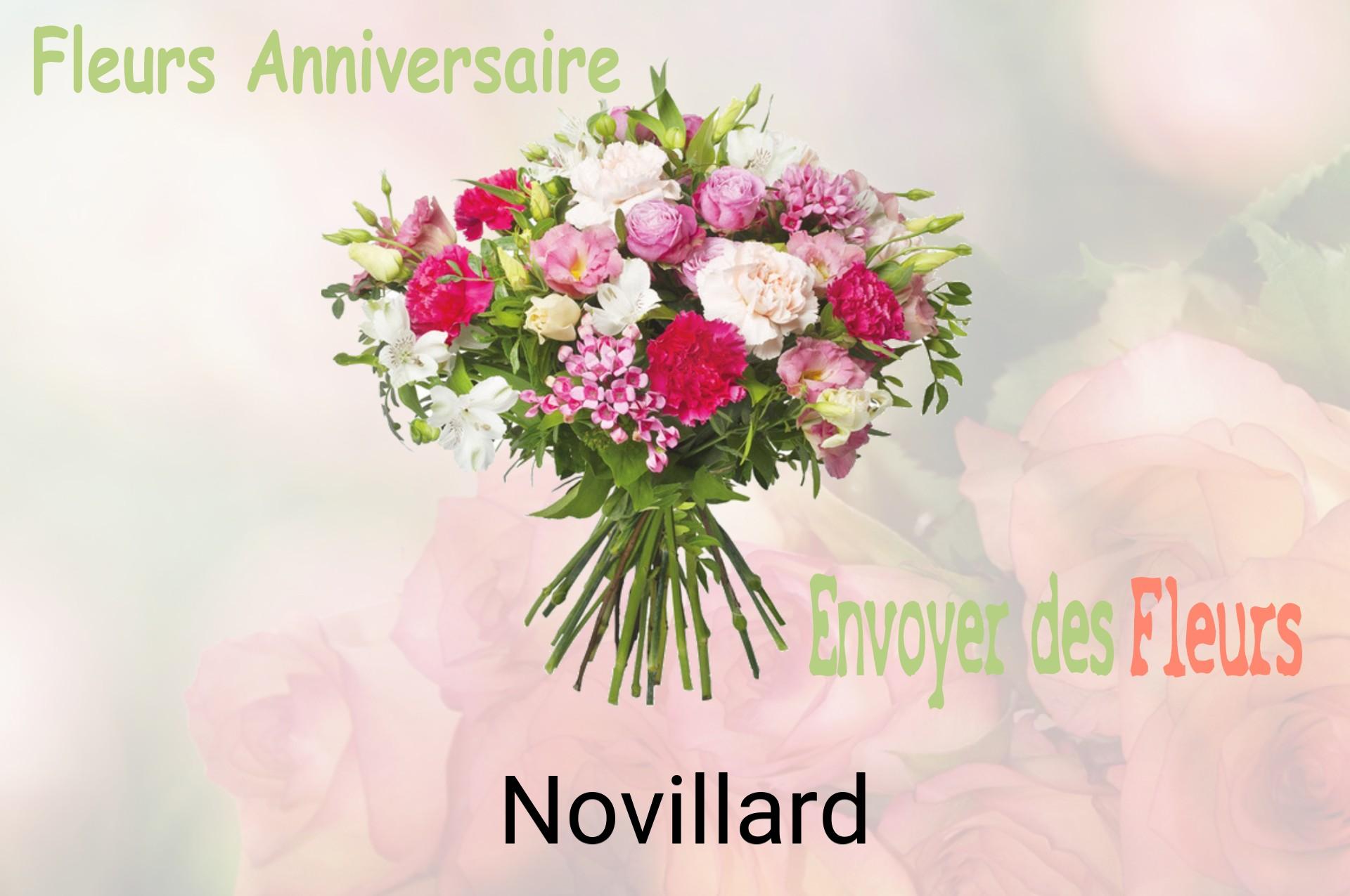 Bouquet de fleurs d’anniversaire livré à Novillard