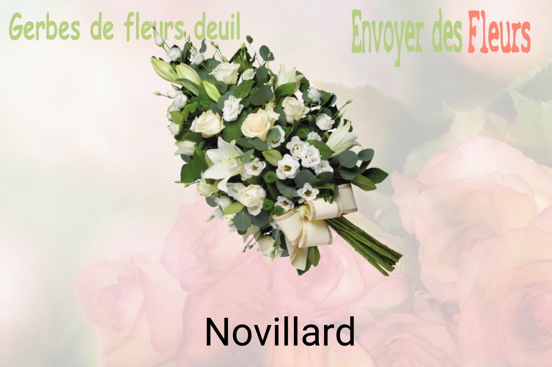 Gerbe de fleurs de deuil livrée à Novillard